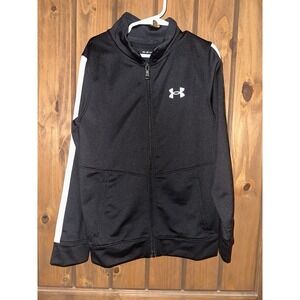 Under Armour Boys Black Zip Up Jacket Size Youth Small